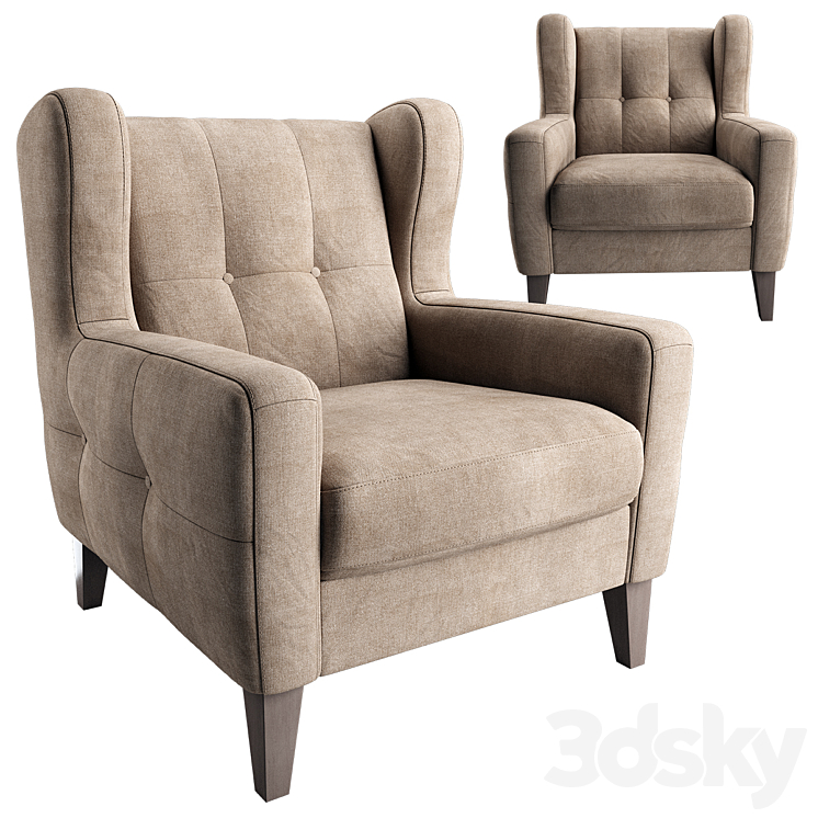 Arno Armchair 3DS Max - thumbnail 1