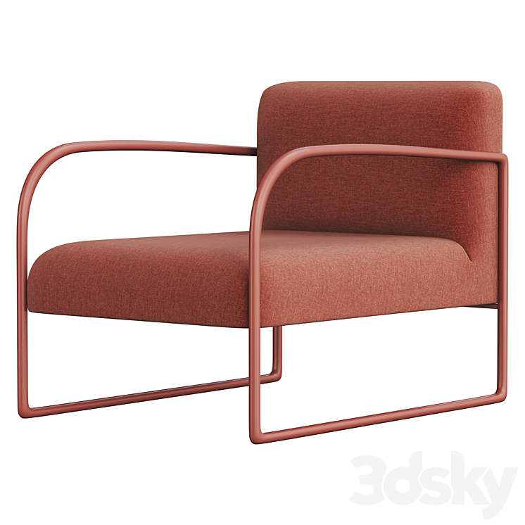 Arper Arcos Armchair 3DS Max Model - thumbnail 2