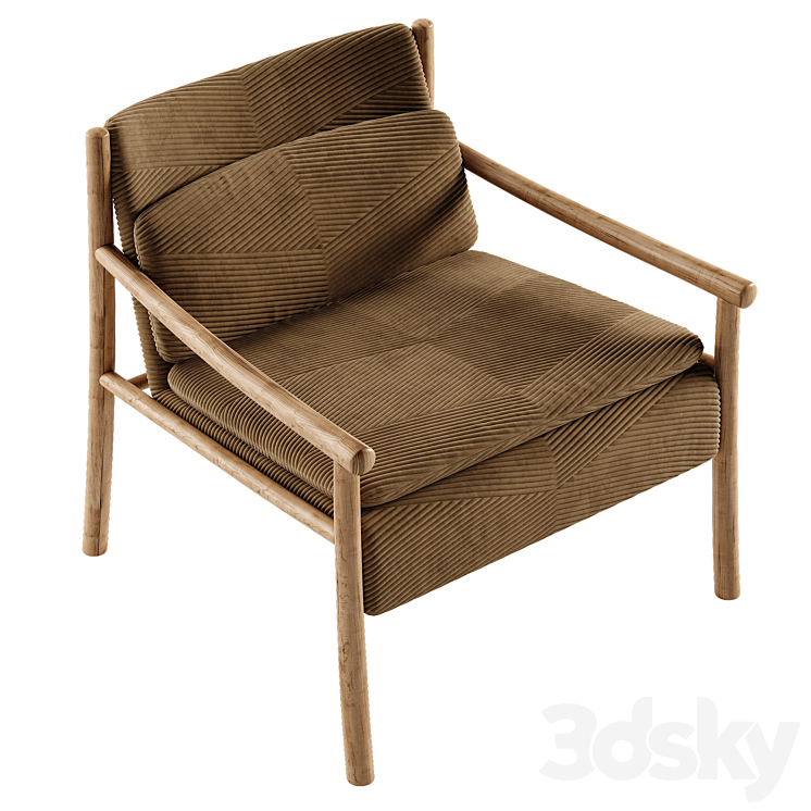 Arper kata armchair 3DS Max Model - thumbnail 1