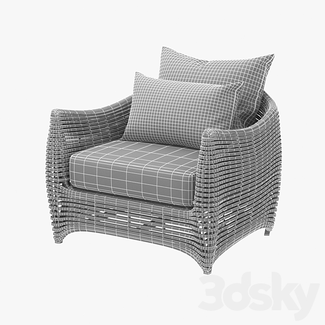 artefacto st bart outdoor lounge wicked chair 3DS Max Model - thumbnail 3