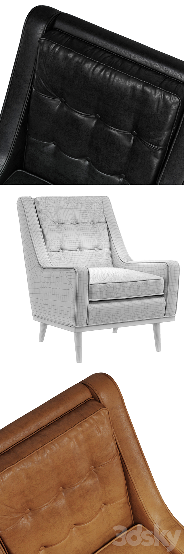 Article Nina Armchair 3dsMax Model - thumbnail 3