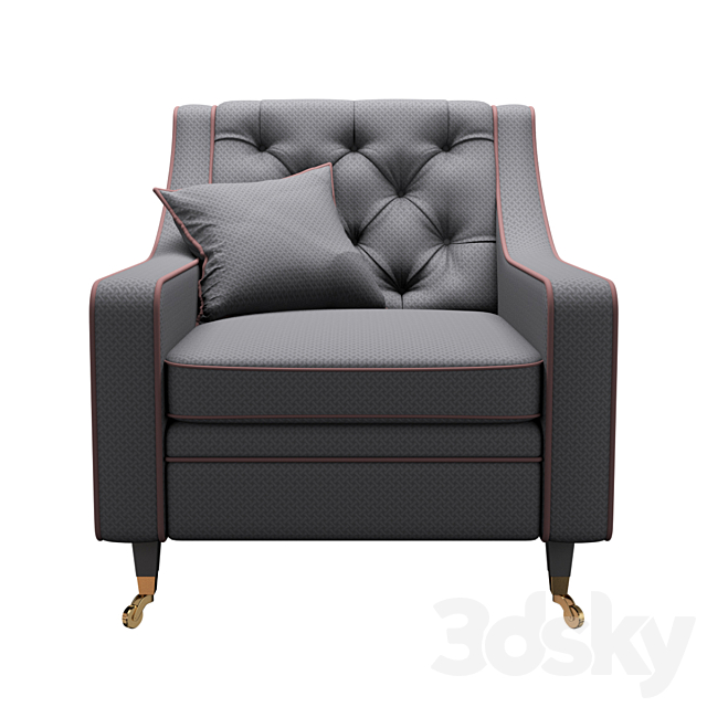 Asnaghi_BRERA_Armchair 3ds Max - thumbnail 1