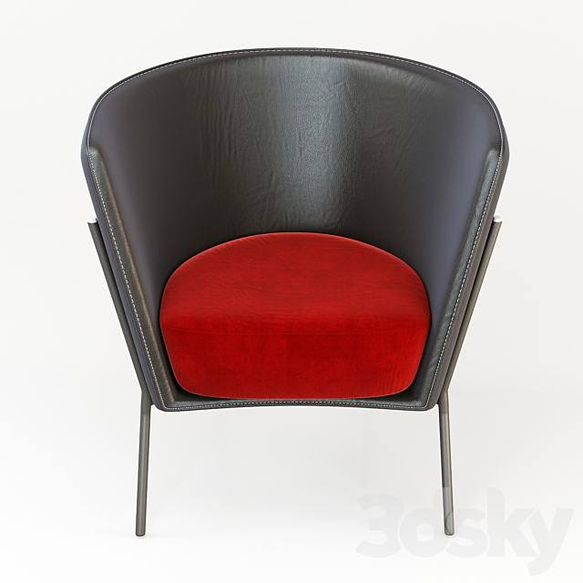 Assange Occasional Chair 3DS Max Model - thumbnail 2