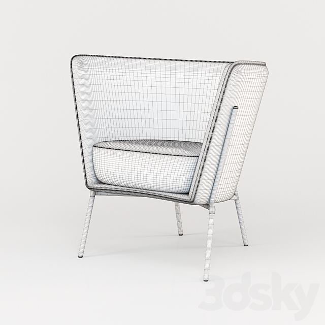 Assange Occasional Chair 3DS Max Model - thumbnail 3