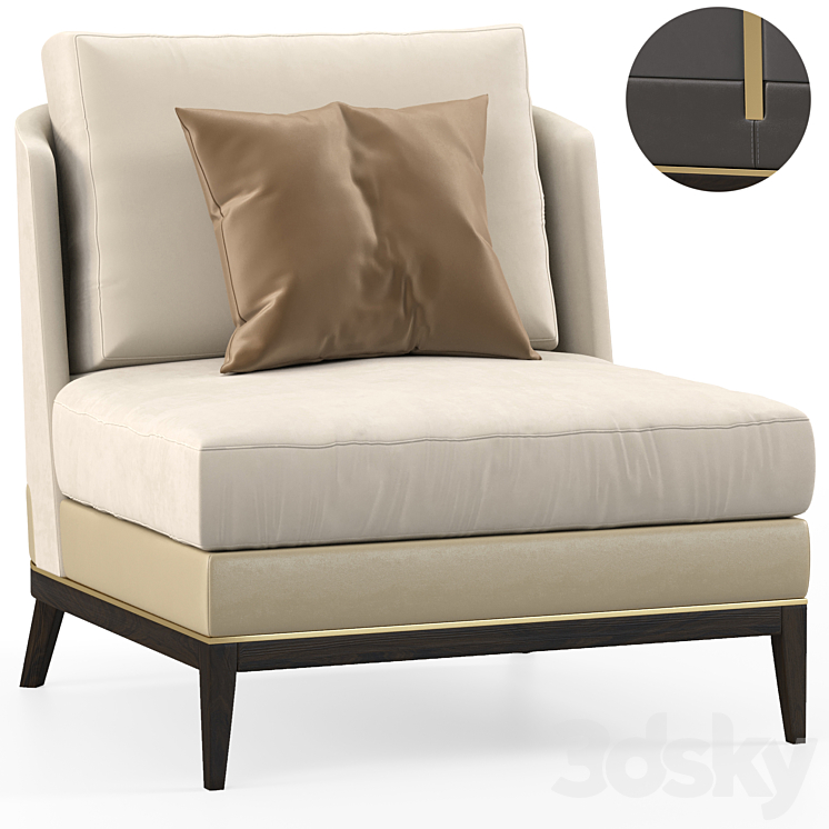 Aster Arthur Armchair 3DS Max Model - thumbnail 1