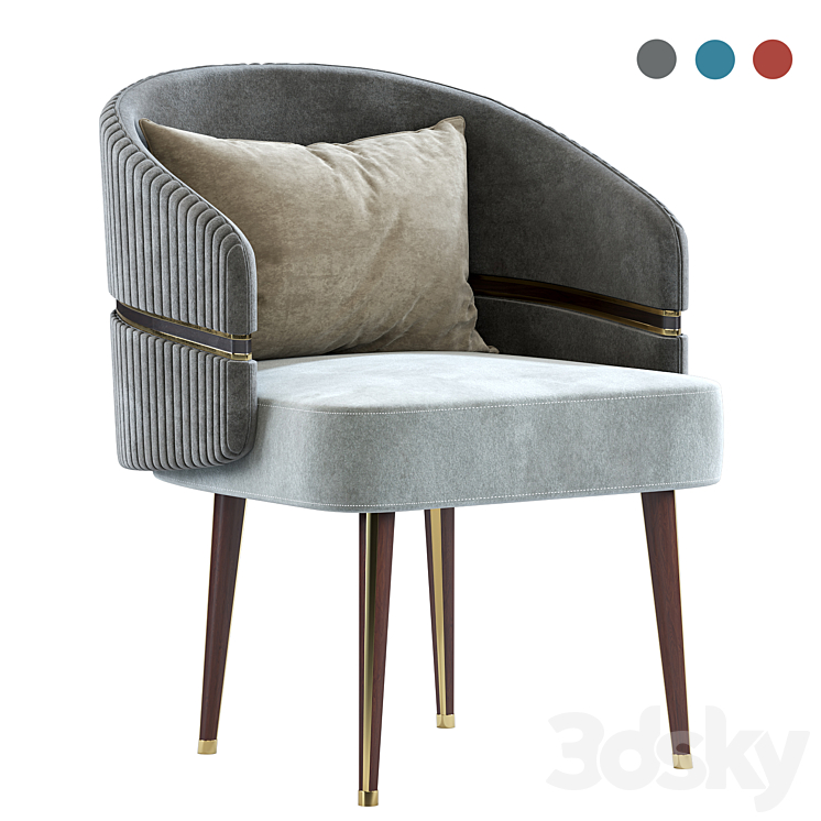 Aster Billy Arm Chair 3DS Max Model - thumbnail 1