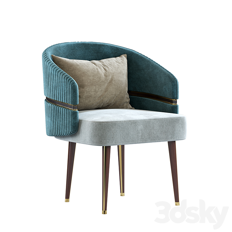 Aster Billy Arm Chair 3DS Max Model - thumbnail 2