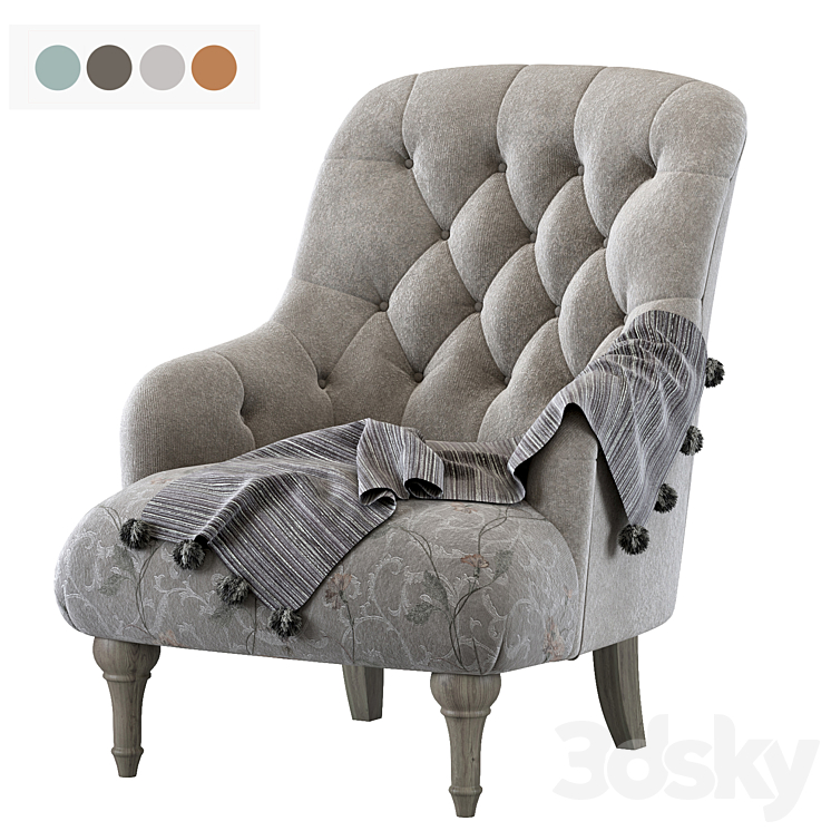 Aster Grantley Chair 3DS Max Model - thumbnail 1