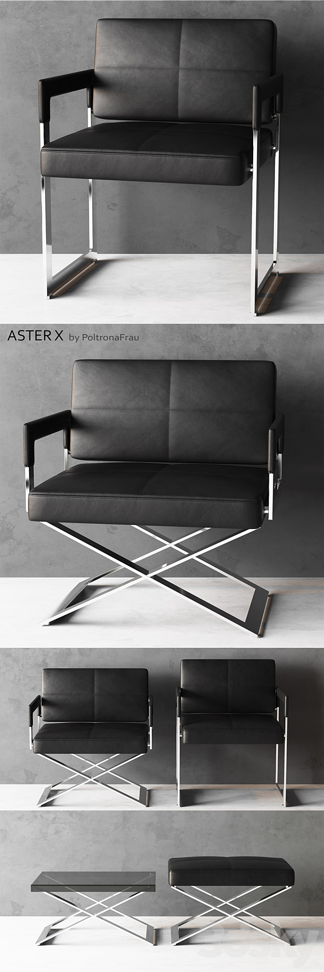 ASTER X by PoltronaFrau 3ds Max - thumbnail 1