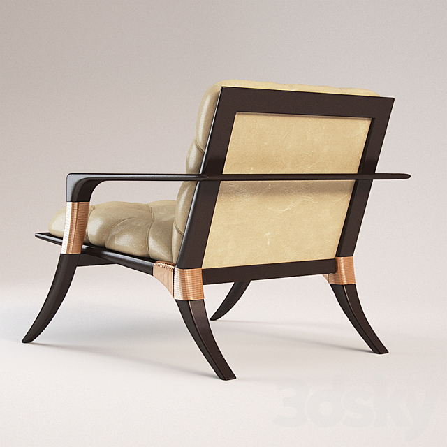 Athens Lounge Chair – Tufted 3DS Max Model - thumbnail 3