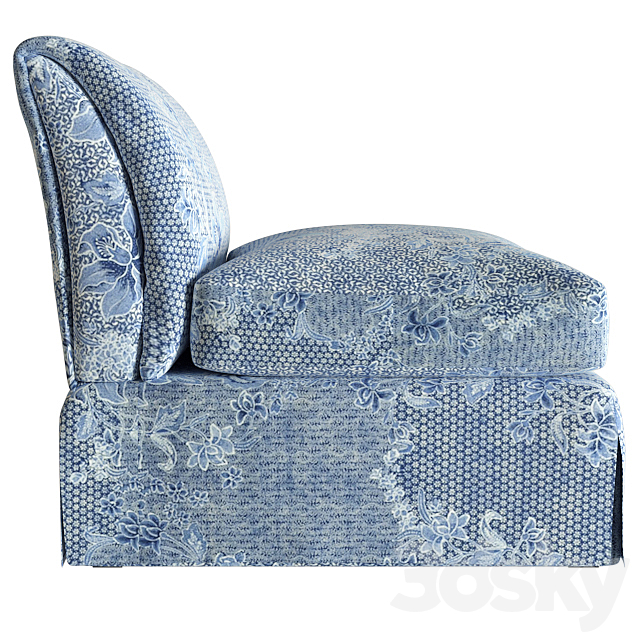 ATHERTON SKIRTED SLIPPER CHAIR Ralph Lauren (vray GGX) 3ds Max - thumbnail 3