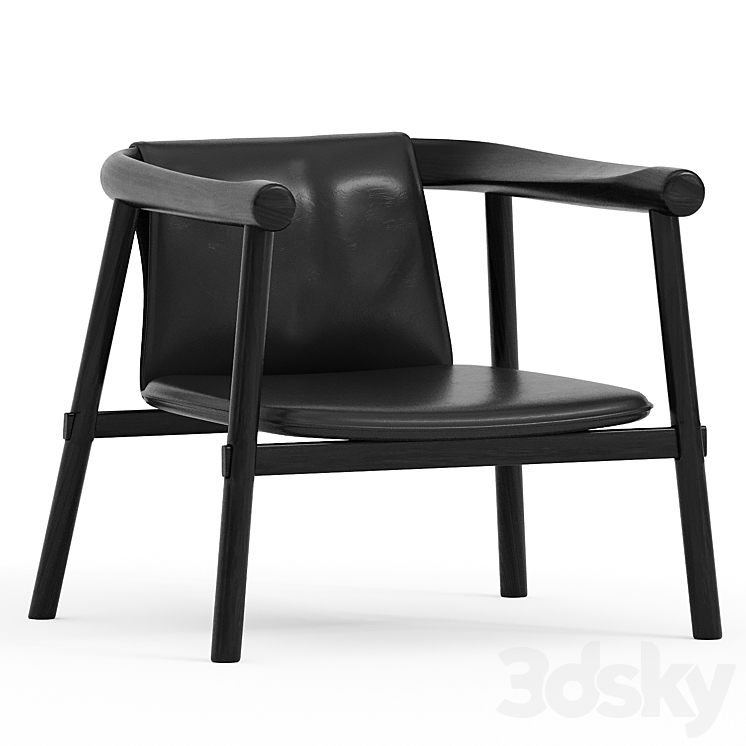 Atlay Leather Armchair 3DS Max Model - thumbnail 1