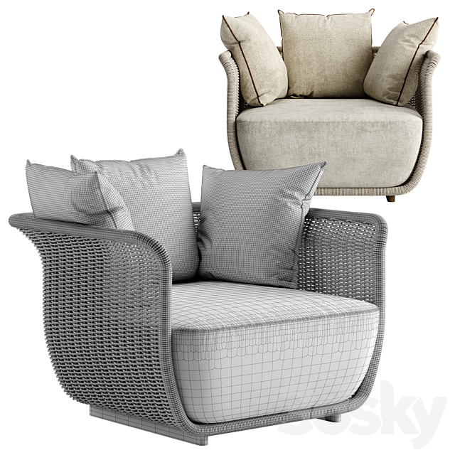 Atmosphera bellagio armchair 3DSMax File - thumbnail 3