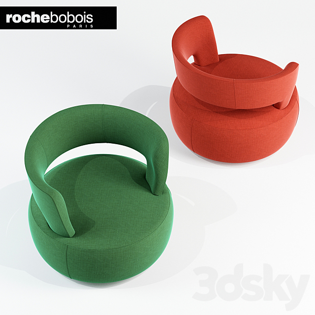 ATOLL SWIVEL ARMCHAIR 3ds Max - thumbnail 2