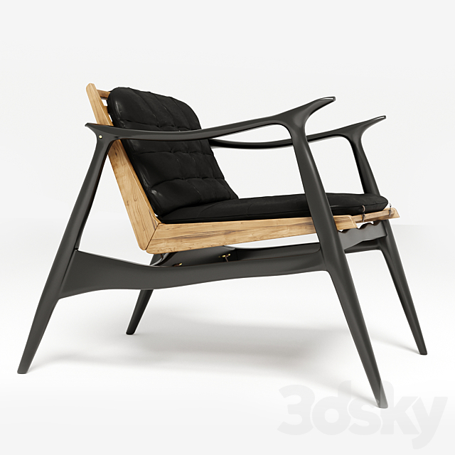 Atra Lounge Chair 3DS Max Model - thumbnail 2