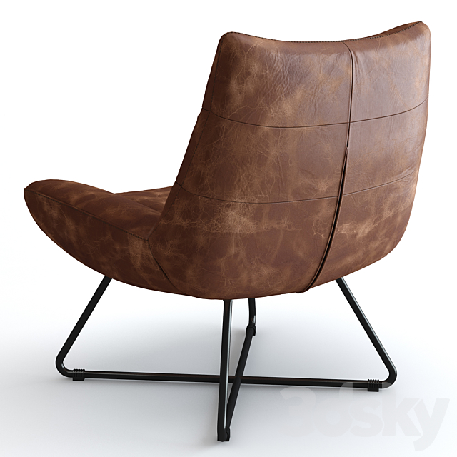 Aubrey lounge chair 3DS Max Model - thumbnail 2