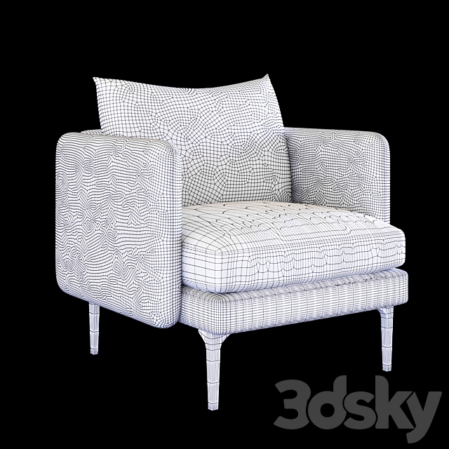 Auburn Chair by West Elm 3ds Max - thumbnail 3