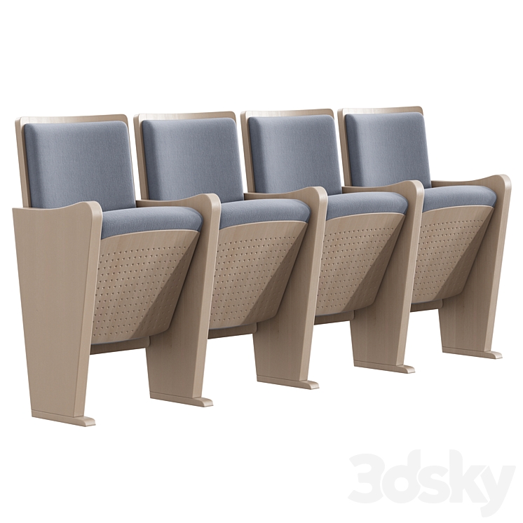 auditorium chair 3DS Max Model - thumbnail 2