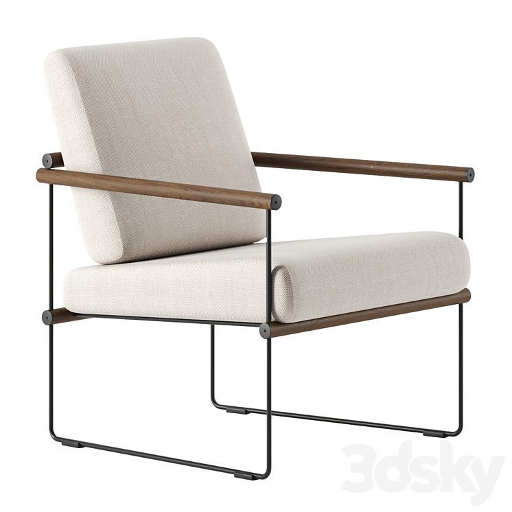 AUDREY armchair by GHYCZY 3DS Max Model - thumbnail 3