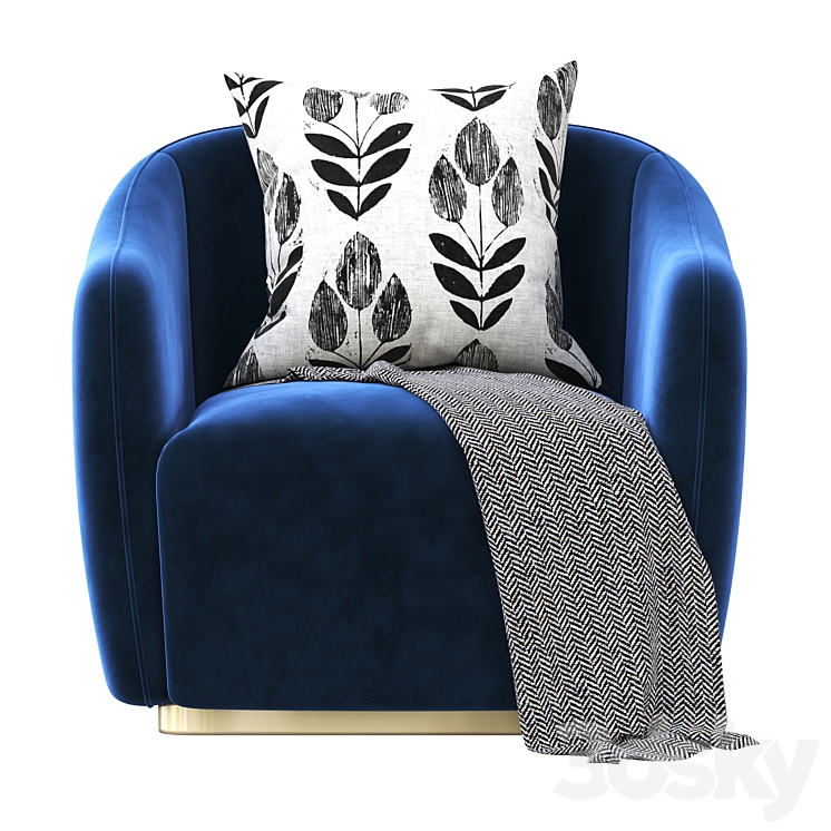 Audrey s armchair capital 3DS Max Model - thumbnail 2