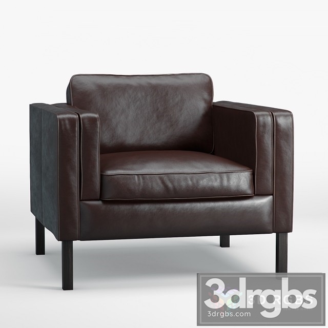 Austin Leather Armchair 3dsmax Download - thumbnail 1