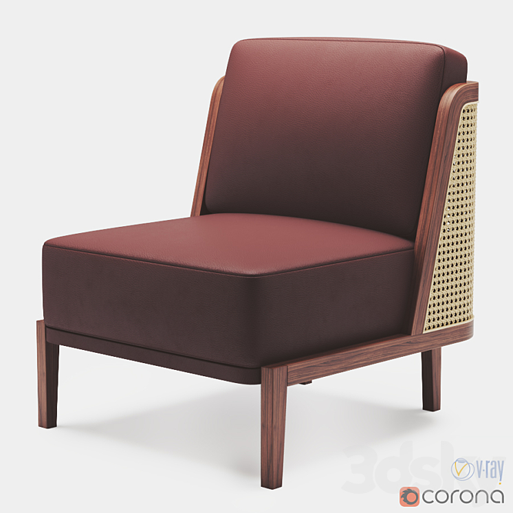 Autoban Throne rattan Lounge armchair 3DS Max - thumbnail 2