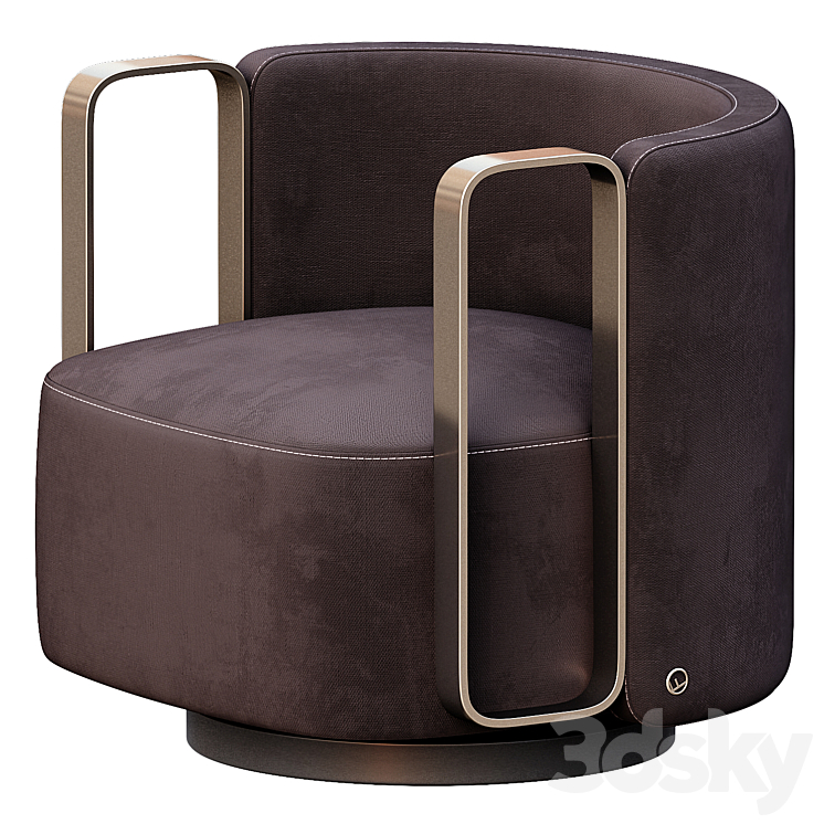 AVE FENDY Cassa Kelly Bracelet Armchair 3DS Max - thumbnail 1