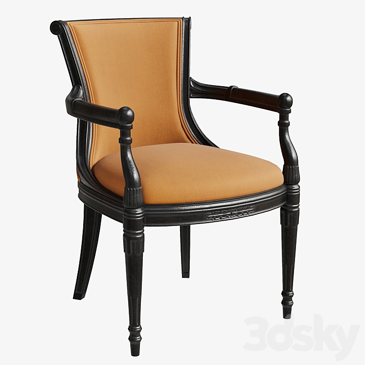 Avignon Upholstered armchair 3DS Max Model - thumbnail 1