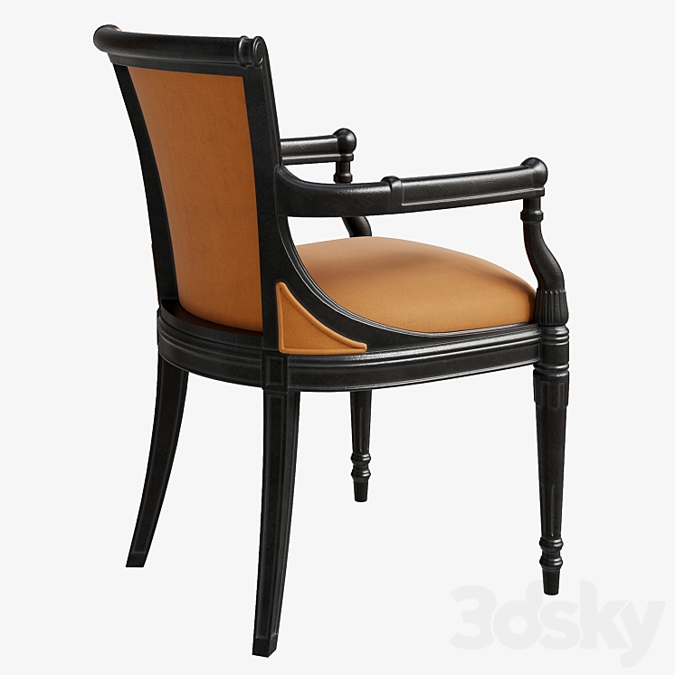 Avignon Upholstered armchair 3DS Max Model - thumbnail 2