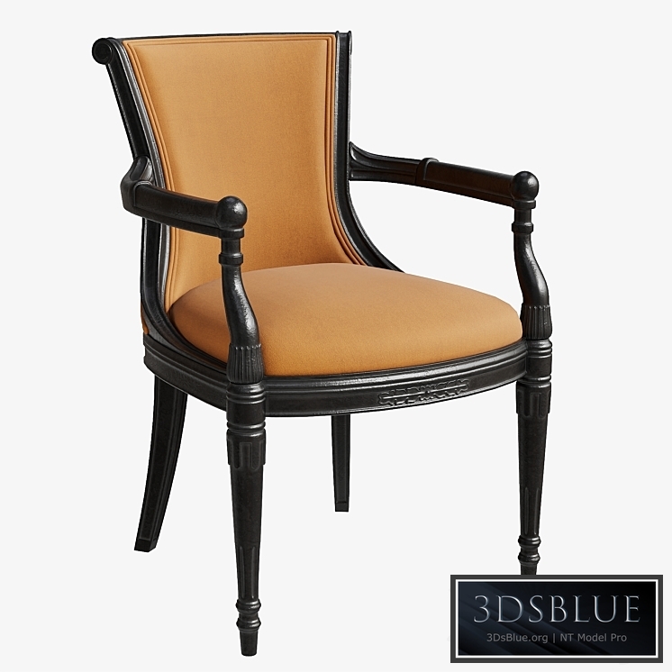 Avignon Upholstered armchair 3DS Max - thumbnail 3