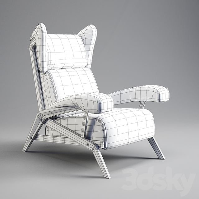 Axel Vervoordt Chair 3DSMax File - thumbnail 3