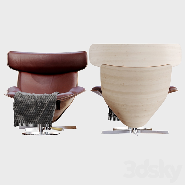 B & B Italia Almora Armchairs 3DS Max - thumbnail 2