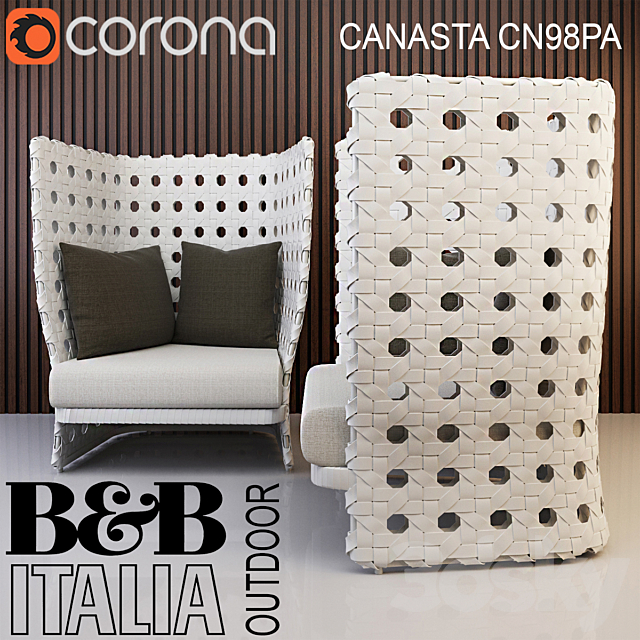 B & B Italia Canasta CN98PA 3ds Max - thumbnail 1