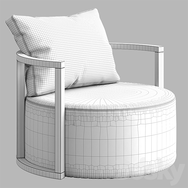 B & T design _ KAV Armchair 3ds Max - thumbnail 3