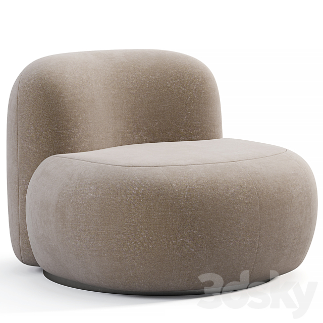 B15Z Armchair By Secolo 3DS Max Model - thumbnail 3