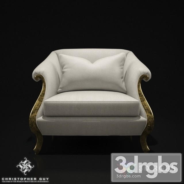 Babette Armchair 3dsmax Download - thumbnail 1