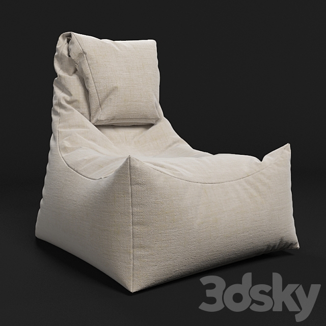 Bag chair 3DS Max Model - thumbnail 1