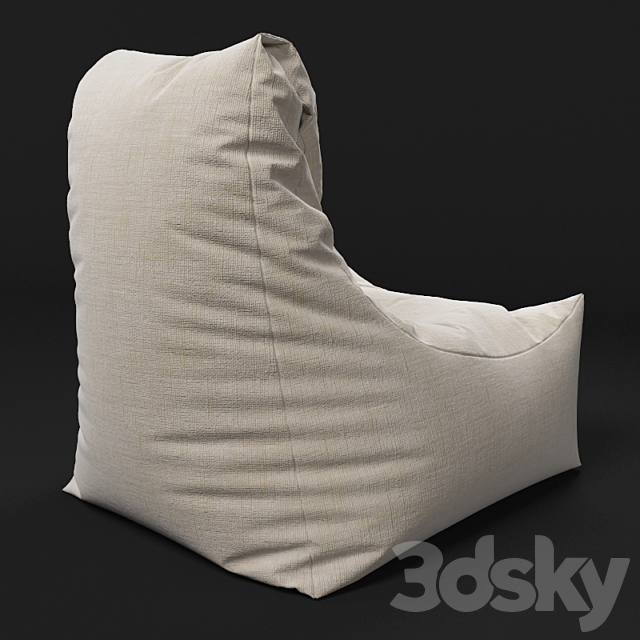 Bag chair 3DS Max Model - thumbnail 2