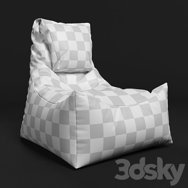 Bag chair 3DS Max Model - thumbnail 3