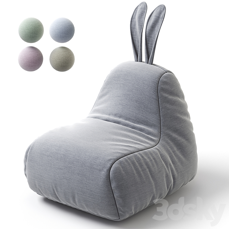 Bag chair bunny 3DS Max Model - thumbnail 1