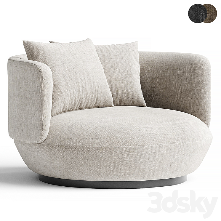 BAIXA | Armchair By WENTZ 3DS Max Model - thumbnail 1