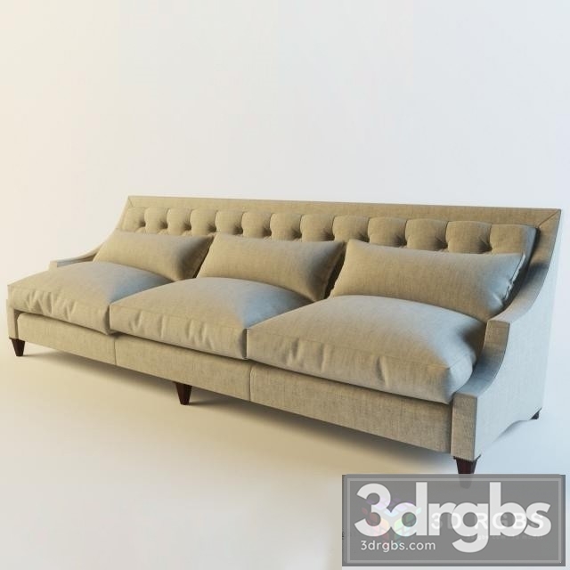 Baker 6130S1 Sofa  Tufted 3dsmax Download - thumbnail 1