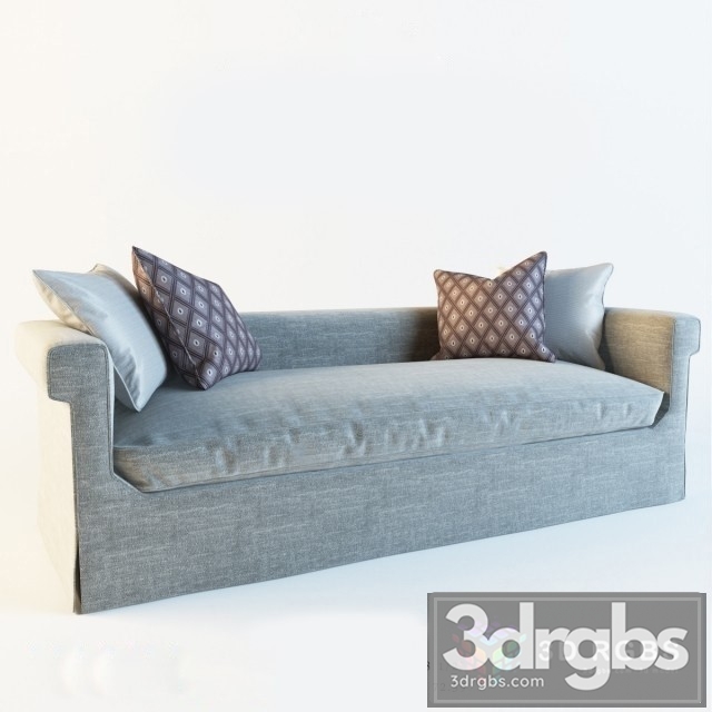 Baker 6147S Horizonte Skirted Sofa 3dsmax Download - thumbnail 1