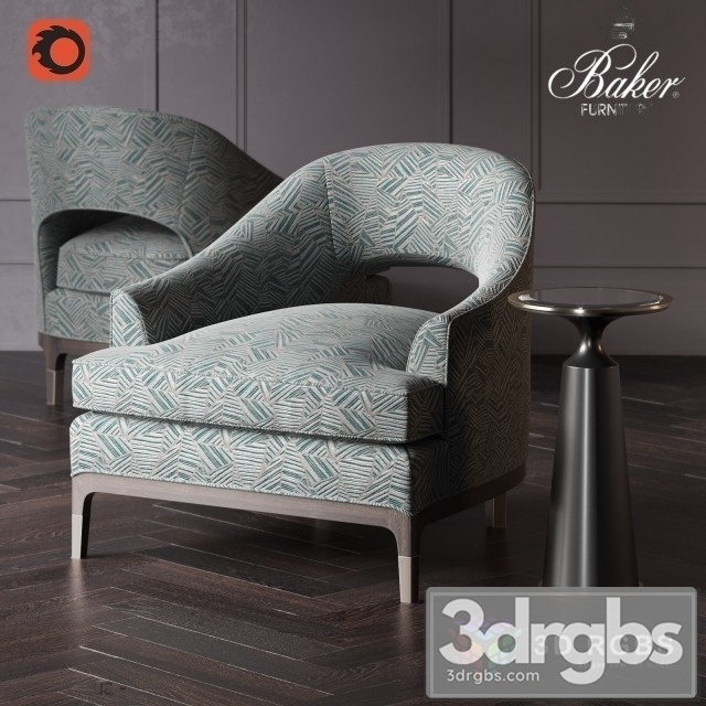 Baker 6180C Armchair 3dsmax Download - thumbnail 1