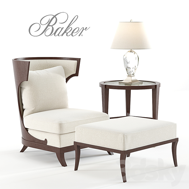 Baker Atrium Chair 3ds Max - thumbnail 1