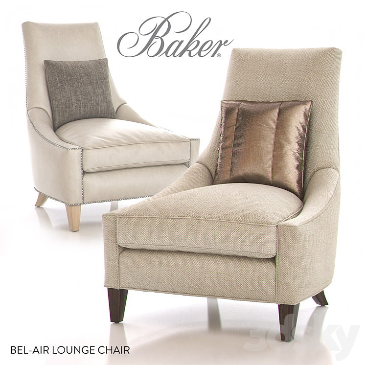 BAKER BEL-AIR Lounge Chair 3DS Max - thumbnail 1