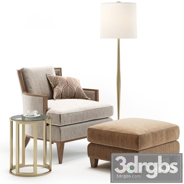 Baker California Armchair 3dsmax Download - thumbnail 1