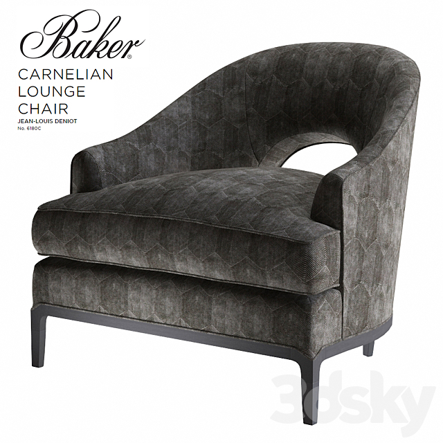 Baker CARNELIAN LOUNGE CHAIR 6180C 3DSMax File - thumbnail 1