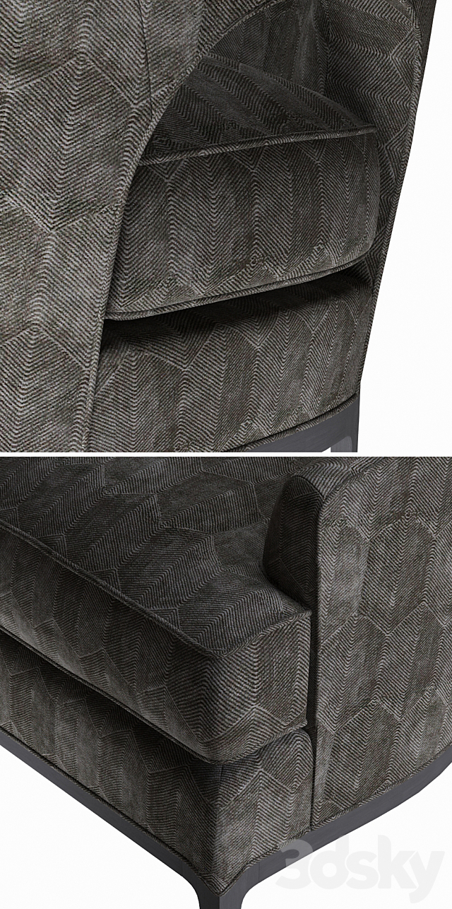 Baker CARNELIAN LOUNGE CHAIR 6180C 3DSMax File - thumbnail 3