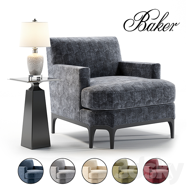 Baker Celestite Lounge Chair 3DSMax File - thumbnail 1